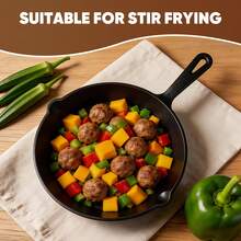 3 Pieces Bare Cast Iron Pot Set (6/8/10 Inches) - Heavy Duty Family Grade Sand Casting, Baked Paint, Stir Fry, Anti Stick Surface, For Oven/Grill/Campfire - Uniform Heat Dissipation, Suitable For Steak, Corn Tortillas, Baking - A Must-Have For Rural Style Kitchen Utensils - View 5