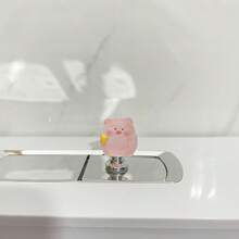 Cute Glowing Pig Toilet Tank Button - Durable Plastic, Easy To Install Bathroom Tank Handle, Fun Design, Night Glow Feature, Tank Control And Decoration, Toilet Tank Accessory, Fun Design - Multicolor - View 9