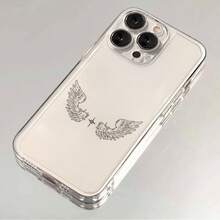 Phone Case - Angel Wings Design Phone Case For IPhone 17, 16, 16 Pro, 16 Pro Max, 16e, 15, 14, 13, 12, 11, X, XR, And XS Max. This Case Is Drop-Proof And Anti-Slip, Making It An Ideal Holiday Gift. It Also Features A Completely Transparent Soft Case For - 無色 - 查看 6