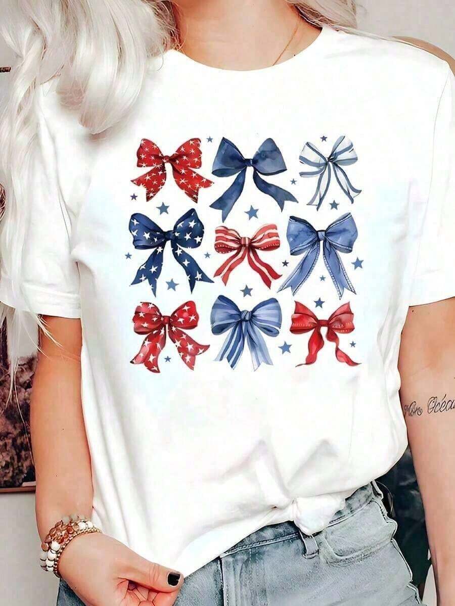 GiftGiftYOKASA Women's Short Sleeve Crew Neck Camisole. Leopard Print, Lettering, Cartoon, Fruit, Flower, Tropical Plant, And Butterfly Design. 1 Pc, 180g Pure Heavy, Spandex Soft. Suitable As A Gift. Women's T-Shirt. Elegant Blouses. Boho Chic. Soft, Breathable, And Comfortable Women's Top, Ideal For Spring, Summer, And Autumn, Perfect For Vacations, Travel, And Everyday Wear. - YH153-BLANCO - 查看 1