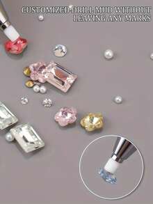 Diamond Painting Kit With Rotating Bead Picker Tool, Diamond Painting Pen Set For Quick Selection Of Accessories, Plastic Material, Includes Wax Pen And Storage Box - Macaron Gradient Nail Art Pen With Self-Adhesive Rotating Rhinestone Tool, Wedding Bride Gift, Mother's Day Gift, Birthday Gift, Holiday Souvenir, Back To School Gift, Graduation Gift - Multicolor - View 5