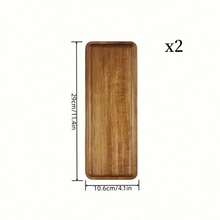 Rosewood Tray - 1/2/3pcs Rectangular Solid Wood Plates, For Cake, Bread, Snacks, Tea And Coffee - Multi-Functional Kitchen Decor Tray - Non-Electric, Food Service Equipment And Supplies - Rust Brown - View 8