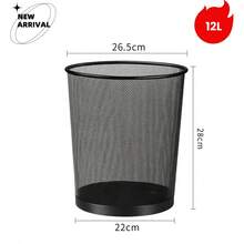 Nordic Minimalist Metal Wire Mesh Trash Can, Office Desktop Wastebasket, Durable Breathable Garbage Bin For Bathroom Kitchen, [Multiple Sizes Available] - View 10