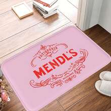 Mendl's Patisserie Bath Mat, Non-Slip Flannel Soft Doormat Floor Entryways Outdoor Indoor Front Door Mat - trắng - Xem 1