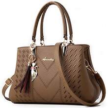 ALARION Womens Purses And Handbags Shoulder Bag Ladies Designer Satchel Messenger Tote Bag - 1-深卡其色 - 查看 8