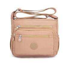 Pealwel Women Shoulder Handbag Roomy Multiple Pockets Bag Ladies Crossbody Purse Tote Top Handle Satchel - 黃褐色 - 查看 8
