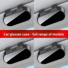 Universal Black Mirror ABS Material Car Glasses Storage Box, Suitable For Eyeglasses Storage And Driving Glasses, Car Accessories Organizer - Mirrored Glasses Case - View 7
