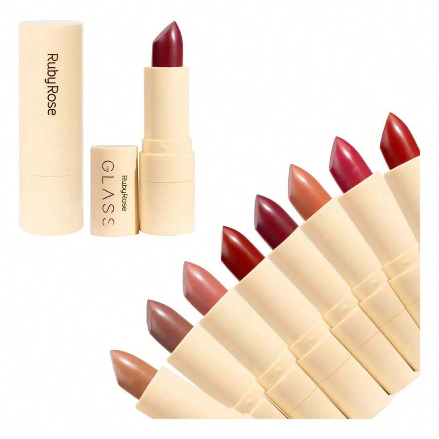 Ruby Rose Glass Bullet Lipstick, Velvety, Viralized Satin Finish - 02 - 查看 1