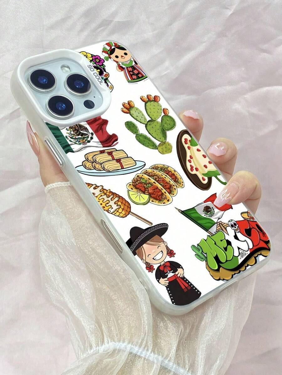 LY938 Mexican Cartoon Phone Case For IPhone 11 12 13 14 15 16 17 Pro Max 7 8 14 15 16 Plus Air 16e XR A12 M12 F12 A13 A04S A15 A16 A24 M34 A34 A25 A32 A35 A55 A54 A50 Pura 70 Pro Ultra For Honor 90 GT Magic6 Magic7 Pro X5 Plus X5B 14C 14R 12C 9 9A Mi 1G56 For Y17 Y35 Plus Y36 Y37 For A5 Pro 5G A58 A35 2021 A72 A96 A97 A32 A55 A57 A16 Reno10 Reno11 Reno12 Reno13 Reno14 Reno7 Pro Plus Find X8 Ultra X8s Plus, Fashion Slim Matte Soft TPU Shockproof Bumper Phone Cover IMD Hard PC - 銀 - 查看 1