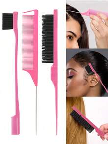 CHIGO Set di 14 pezzi/1 pezzo di strumenti per lo styling dei capelli, accessori da bagno, inclusi flacone spray e cuffia per dormire, set di spazzole arriccianti, pettine a 9 file, pettine a gancio a denti larghi, fermaglio per capelli a fiore, pettine a coda appuntita, pettine a doppia estremità, accessori da bagno, strumenti per spazzola da bagno, pettini, pettine per lo styling delle parrucche, ritorno a scuola, essenziali per il dormitorio universitario - Multicolore - Visualizzare 10