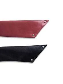 1Pc Men Women PU Leather Tie Bordeaux Red Business Daily Fashion Accessory - Red - View 3