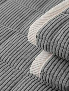 1pc Modern Minimalist Plush Sofa Cover, Fashionable Geometric Pattern Design Sofa Slipcover, Anti-Slip, Anti-Scratch, Dust-Proof, Dirt-Resistant, Pet-Friendly Sofa Pad, Suitable For 1, 2, 3, 4 Seater And L-Shaped Sofa, Applicable For All Seasons, Machine/Hand/Dry Washable, Holiday Decor - Dark Grey - View 3