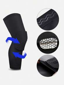 1 pieza Rodillera elástica corta de panal, adecuada para danza, ballet, baile urbano, voleibol, yoga y otros deportes, rodillera de fitness con absorción de impactos - Multicolor - Ver 5