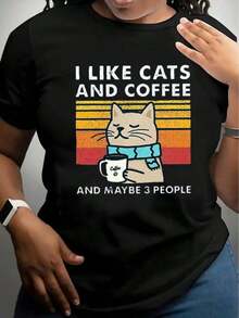 Women's Casual Short Sleeve T-Shirt, 1 Piece, 100% Heavyweight Cotton - Comfortable Crew Neck, Soft And Pretty T-Shirt. Loose Fit Blouse For Women - 黑色 - 查看 2