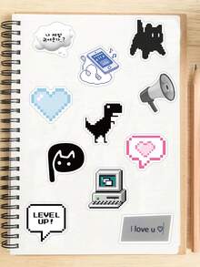 55pcs Retro Internet Meme Sticekrs Internet Meme Decorative Stickers For Laptop Suitcase Scrapbook Diy Decor - A - View 5