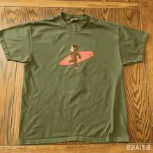 2026 Summer New Arrival [100% Cotton][Graphic Tee] Surfing Graphic T-Shirt – Tee, Cute Cartoon Monkey Shirt, Unisex Casual Streetwear Top,T-Shirt - 綠色 - 查看 13
