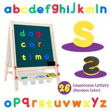 Kids Magnetic Letters And Numbers Stickers, Including Uppercase, Lowercase, Digits And Symbols, Fun Spelling Learning Toy, Educational Puzzle For Classroom And Home, Back To School, Thanksgiving, Holiday And Birthday Gift - Random Color - Multicolor - View 10