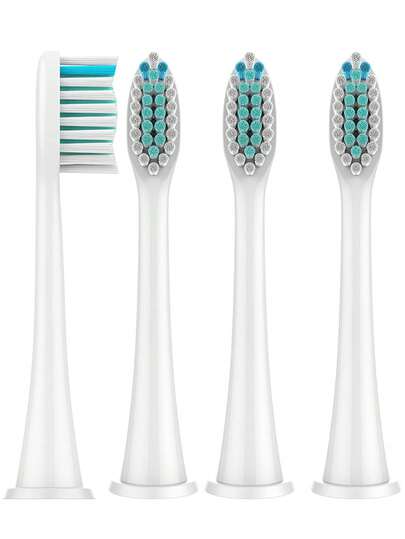 4 cabezales de cepillo de repuesto compatibles con cepillos de dientes eléctricos Phi-Llips Sonicare, cabezales de cepillo de dientes profesionales de recambio compatibles con cepillos de dientes eléctricos Phi-Lips Sonicare HX2100, 4100, 4300, 5100, 5300, 6100, 6500, 7000, 7300, 7500, 9000, 9300, 9500, 9700, 9750, 9900