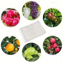Aproximadamente 50 piezas Bolsas de malla blanca para aislar frutas - Previene la entrada de insectos y pájaros - Adecuado para viñedos y jardines - Aplicable para diversas frutas y verduras, protección para jardinería - alrededor de 50 piezas - Ver 11