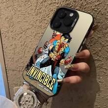 Protective Phone Case Compatible With Apple 17 ProMAX 16 15 14 13 12 11 XSMAX, Superhero Comic Style Design, Battle Scene Broken Effect, Anti-Slip Texture, Precise Fit, Protection Against Bumps And Scratches, Durable Print Finish For Daily Use - Blue - View 6