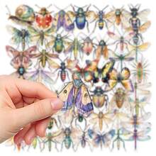 50pcs Insect Sticker Pack For Decorating Scrapbook, Planner, Skateboard, Guitar, Helmet, Mug - Multicolor - View 6