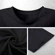 Short-Sleeved T-Shirt With Patriotic Flag And Weapons Print, Ideal For Wearing At Home, On The Street, In The Park, At Sporting Events, Parades, Regular Fit, Casual Style, Comfortable And Breathable. - 黑色 - 查看 4