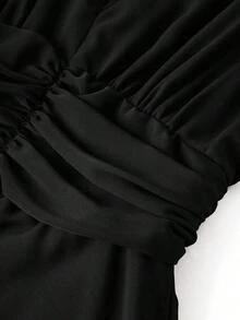 Women Midi Dresses - Black - View 5