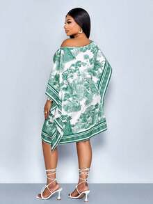 Women Midi Dresses - Dark Green - View 9