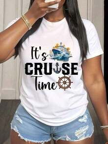 Short-Sleeve Sailing Together Bahamas Soft Making Memories Together Cruise Vacation T-Shirt Family Trip Souvenir Travel Enthusiasts Island Getaway Celebration Wear 100% Cotton - 白色 4 - 查看 6