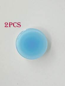 1pc Round Solid Color Gradient Epoxy Air Cushion Phone Stand, Creative Slouchy Desktop Telescopic Folding Phone Holder, Adhesive Stretchable Phone Stand - 2PCS - View 6