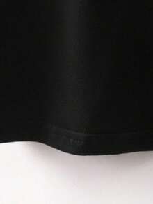 Men's Casual T-Shirt, Printed T-Shirt: Casual Short-Sleeved T-Shirt With Round Neck, Suitable For Outdoor Activities, Comfortable Short-Sleeved T-Shirt With Round Neck, Spring And Summer Clothing, Suitable For Any Occasion, Solid Color, Casual, Suitable For Travel And Daily Wear. - 黑色 - 查看 3