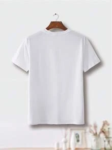 Elegant, Lightweight, Luxurious, And High-End Style Clothing! Women's Printed T-Shirt - Women's Design Printed With Pearls And Crystals | Lightweight, Luxurious, And Beautiful Everyday Wear | Soft And Breathable Fabric, Casual Short-Sleeved Round-Neck Top For Spring And Summer - 黑色 - 查看 11