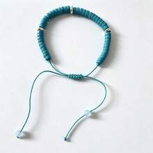 Nuevo brazalete ajustable de primavera/verano con piedras naturales bohemias de turquesa, jade, amatista y aguamarina para uso diario, regalo para mujeres - Aguamarina - Ver 2
