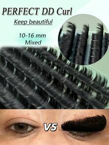 140片戲劇感睫毛簇 260DD大睫毛 DD捲度 10-16mm 濃密睫毛條 Mega假睫毛 眼睛彩妝簇狀睫毛接種 初學者日常妝容適用 - DD - 查看 4