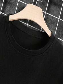 Men's Casual Short Sleeve T-Shirt With Fishing Print, American Flag, Hem, Skull And Skeleton | Comfortable Fit, Fun Design, Crew Neck, All-Season Wear, Minimalist Style Sweatshirt. 2JFU - 黑色 - 查看 7