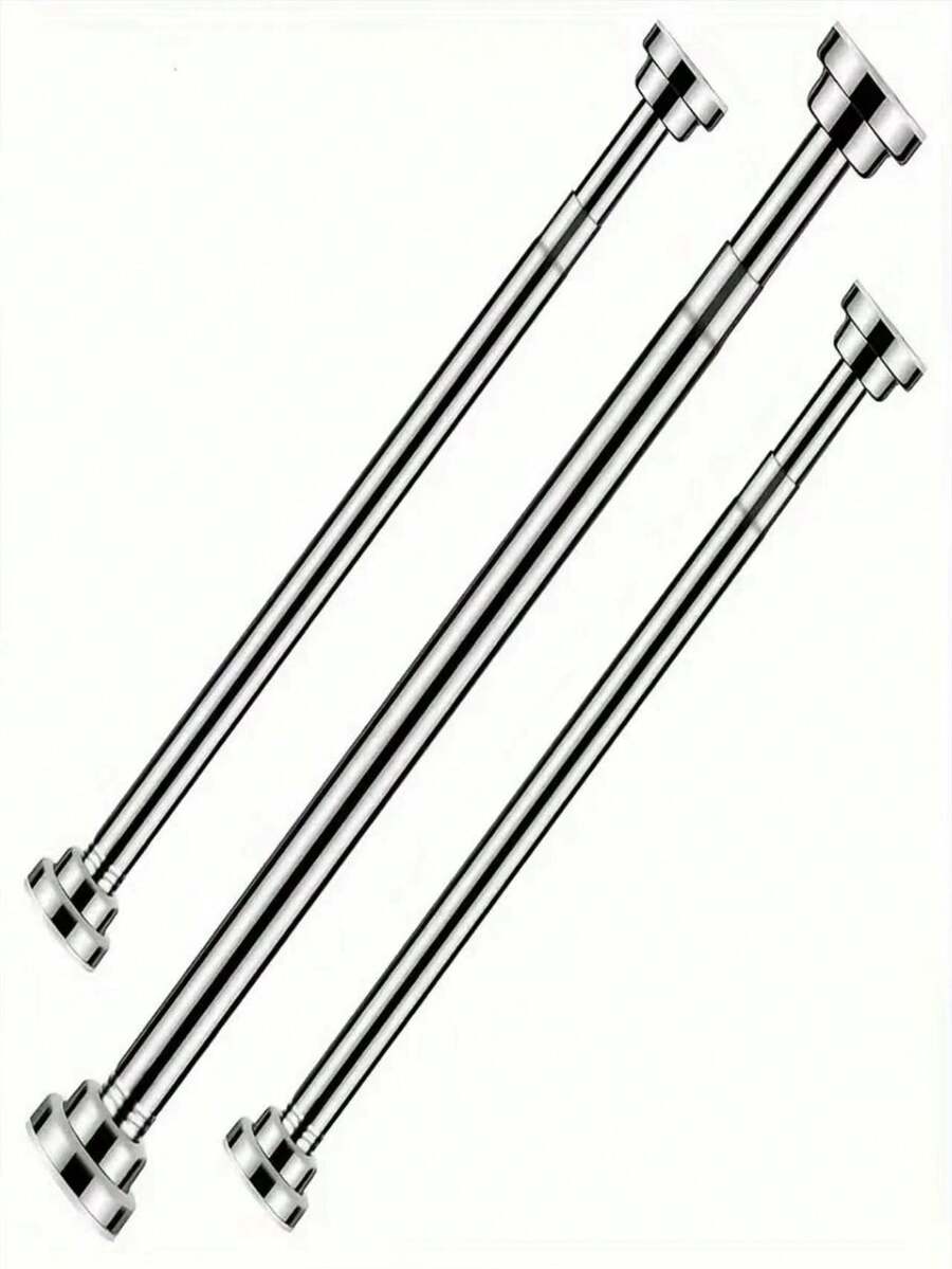 Thanh phơi quần áo có thể thu gọn, không cần khoan, dài 38-277cm, dùng cho phòng ngủ, ban công, phòng tắm.