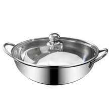 TFCFL 1 Pcs 5L/1.32gal Double-Flavor Hot Pot,12.6x2.95inches Silver Hot Pot With Divider,Stainless Steel Shabu Dual Sided W/ S-Type Separator+Lid-Gift For Family, Friends, Birthdays, Spring, Summer, Mother's Day, Boyfriend, Girlfriend - View 6