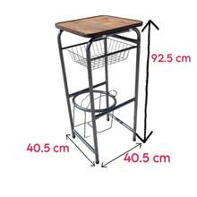 Tabletop Water Dispenser Stand With Fruit Baskets 40x40 - Grey - View 5
