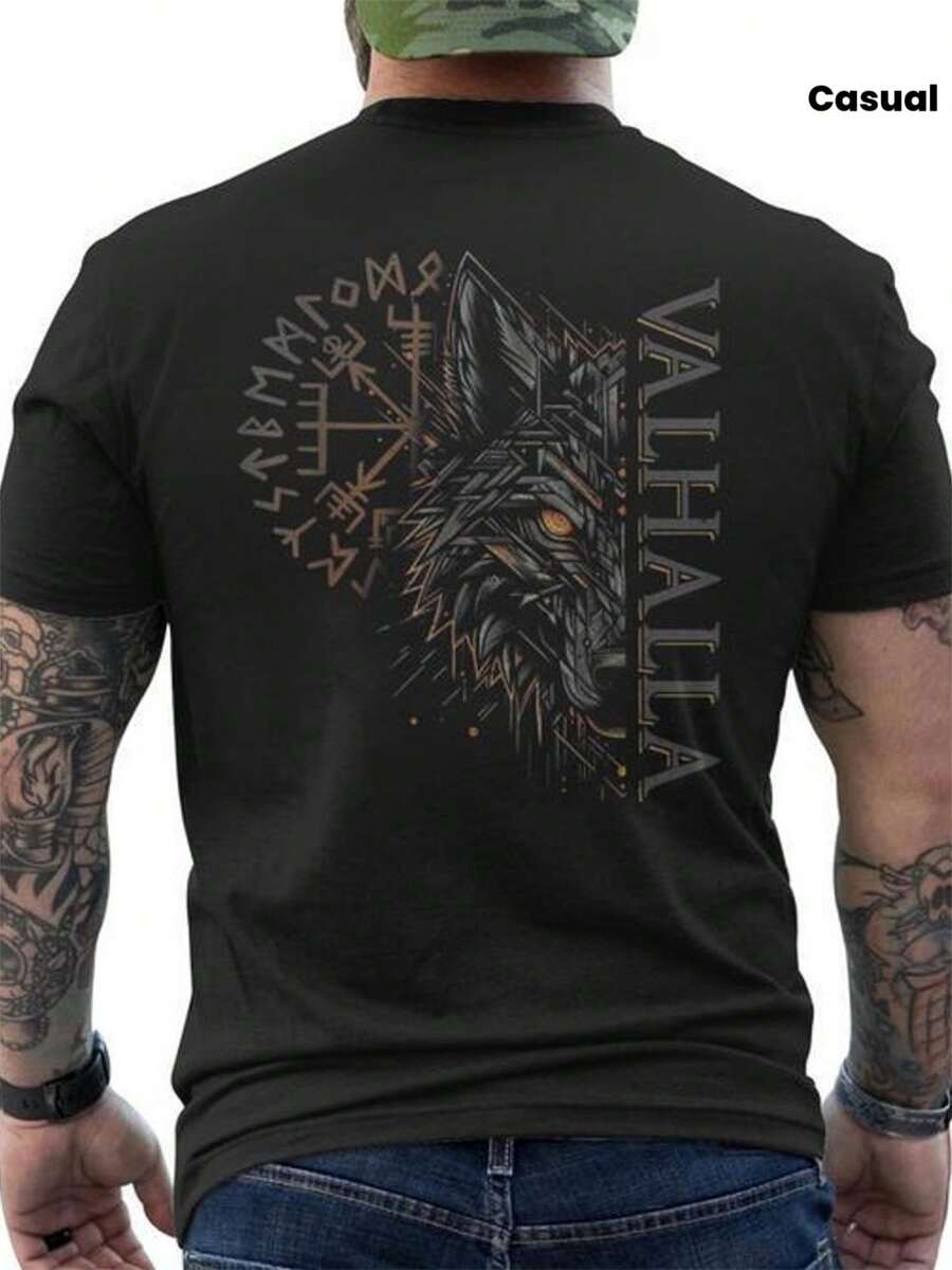 Men T-Shirts - 黑色 - 查看 1