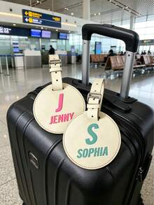 Customized Luggage Tags With Initials And Full Names, Personalized Travel Tags For Easy Travel, Unique Gifts, Bridesmaids, And Wedding Souvenirs. - Multicolor - View 3