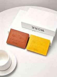Customized Text LOGO Personalized Vehicle Registration Card Holder - Suitable For Car Insurance, Driver's License And Vehicle Documents Card Case, Auto Accessories, Unisex Personalized PU Leather ID And Driver's License, 10 Card Slots Protective Cover - Multicolor - View 6