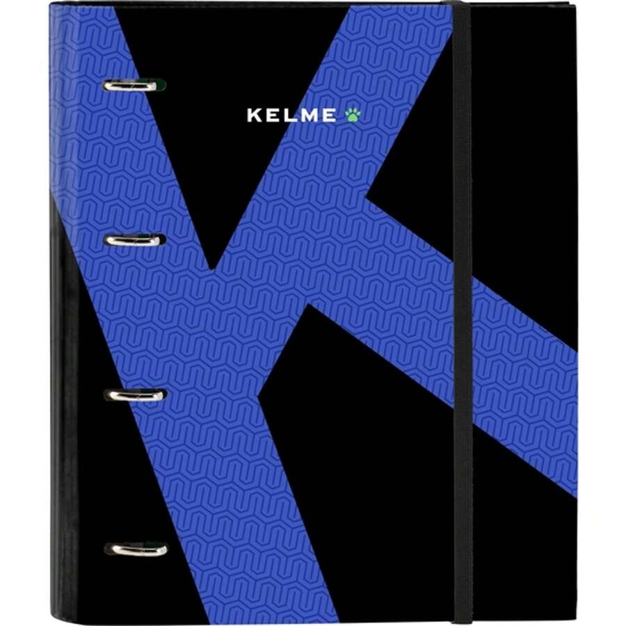Kelme مجلد A4 4 حلقات كيلمي رويال 35 مم مع 100 ورقة قابلة للاستبدال، غلاف صلب، شبكة 5x5 مم 80 جرام/م²، إغلاق مرن وفواصل داخلية - الخيار الثاني - مشاهدة 1