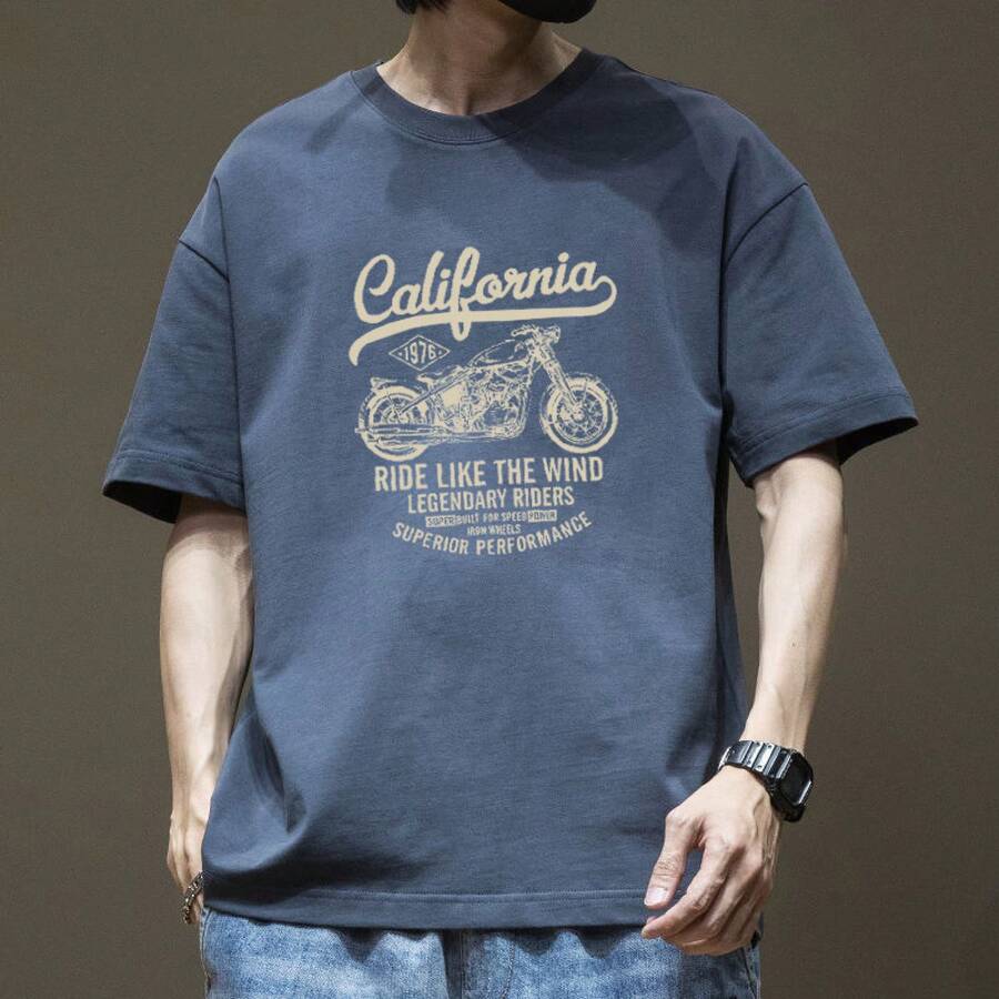 Men's Fashion Brand T-Shirt 2026, New, Short Sleeve, Summer, Pure Cotton, Men's T-Shirt, Men's Medium Sleeve T-Shirt. - 紅色 - 查看 1