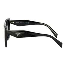 PRADA Sungl Asses With A Unique And Avant-Garde Design, Featuring An Irregularly Shaped Side Logo. Unisex Style, Available In Black And White. - OPR-19ZSF - View 3