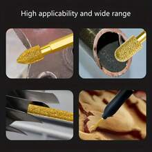 7pcs Heavy Duty Diamond Grinding Heads - Professional Grinding, Polishing And Carving Tools With 6mm Shank - Suitable For Cast Iron, Concrete, Stainless Steel, Marble, Stone! - Gold - View 7
