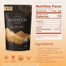Mushroom Coffee With 6 Powerful Mushrooms USDA Organic Drink Mix 30 Servings 180g Focus Energy Immunity Support #1 Mushroom Coffee In The USA Dietary Supplement - 3 Bags - View 3