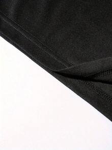 Men's T-Shirt With Geometric Pattern Y2K 2026, Urban Style, Casual, Summer, Plus Size, Solid Color - Black - View 2