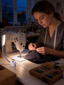USB Plug-In Sewing Machine LED Light, Magnetic Adsorption, Flexible Bendable, Dedicated For Workshop Workbench Flat Sewing Machine Lighting - Multicolor - View 4