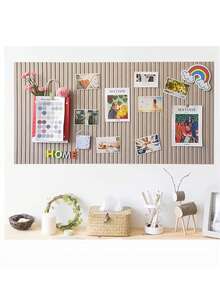 1pc 40*60cm Felt Vertical Groove Board, Nordic Style Creative Felt Message Board, Photo Background Wall Decor, Work Display Board - Felt Vertical Groove Plate - View 3