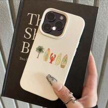 Fashionable Printed Cell Phone Case 20261pc, Vacation Style, TPU Material, Summer Coconut Tree Design, Compatible With Phones, Spring Gift, International Version, Not The National Version - White 3 - View 8